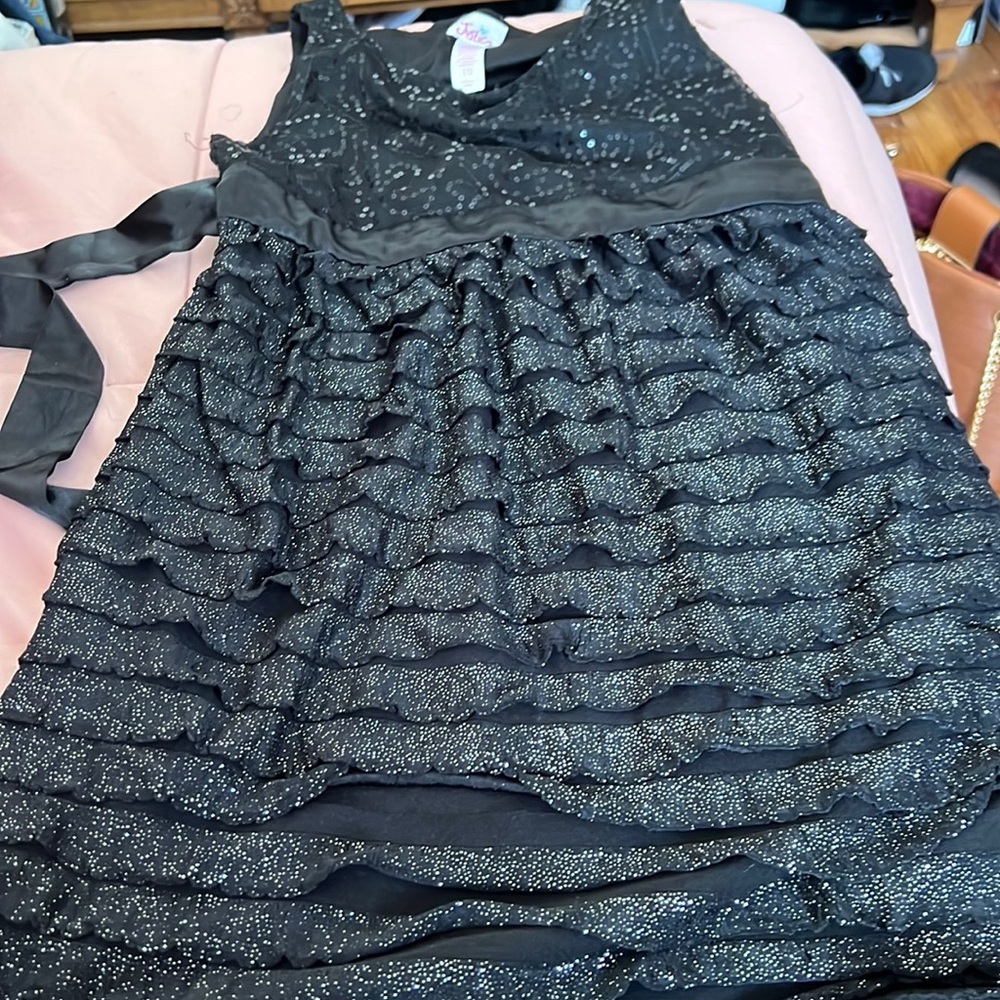 Little girls dress sequin top, glitter bottom